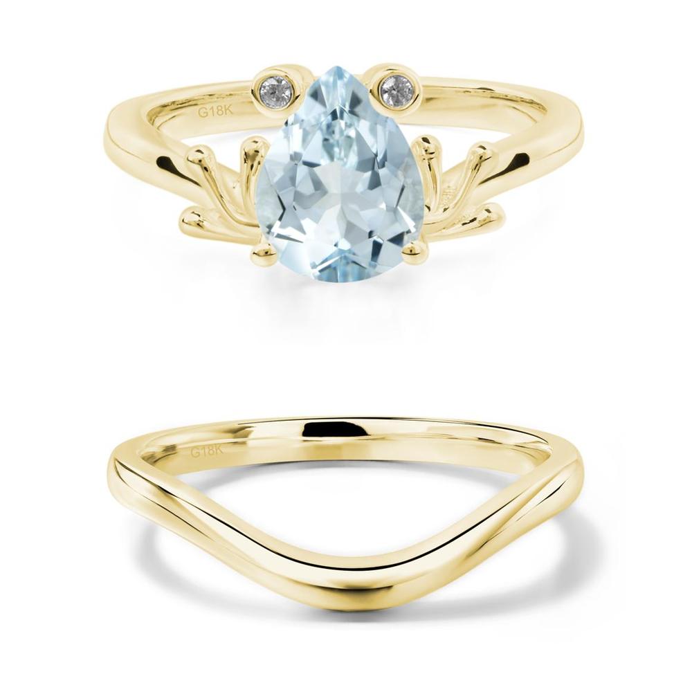 Aquamarine Frog Engagement Ring - LUO Jewelry #metal_xxxxx