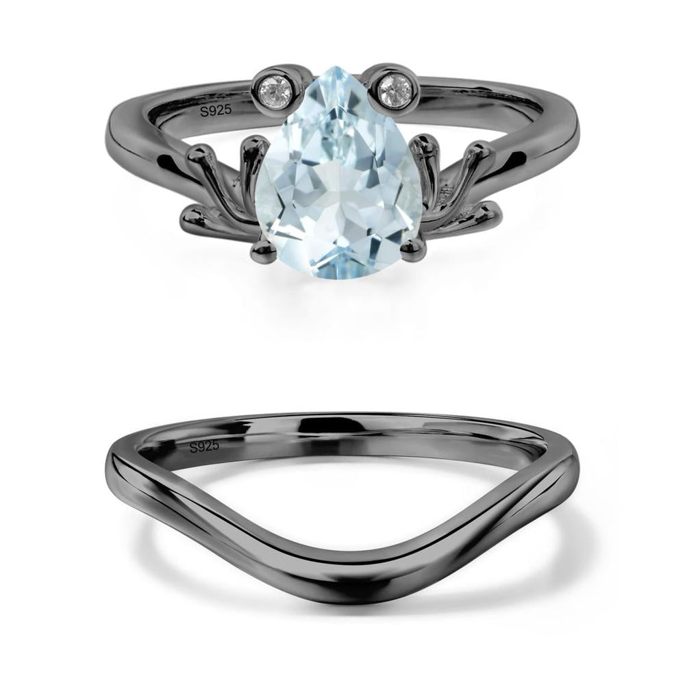 Aquamarine Frog Engagement Ring - LUO Jewelry #metal_xxxxx