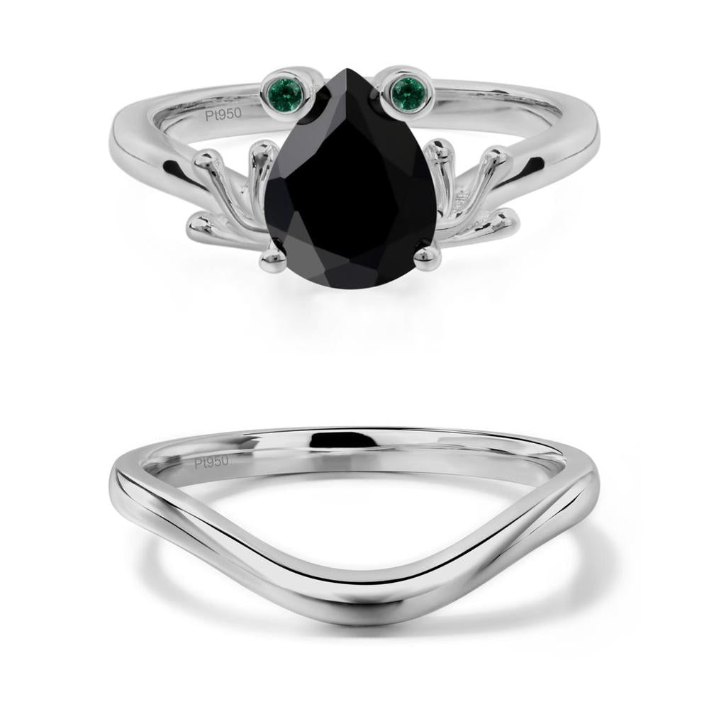 Black Spinel Frog Ring - LUO Jewelry #metal_xxxxx