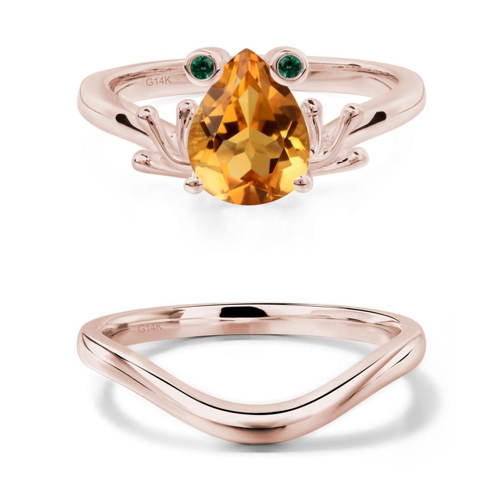 Citrine Frog Promise Ring - LUO Jewelry #metal_xxxxx
