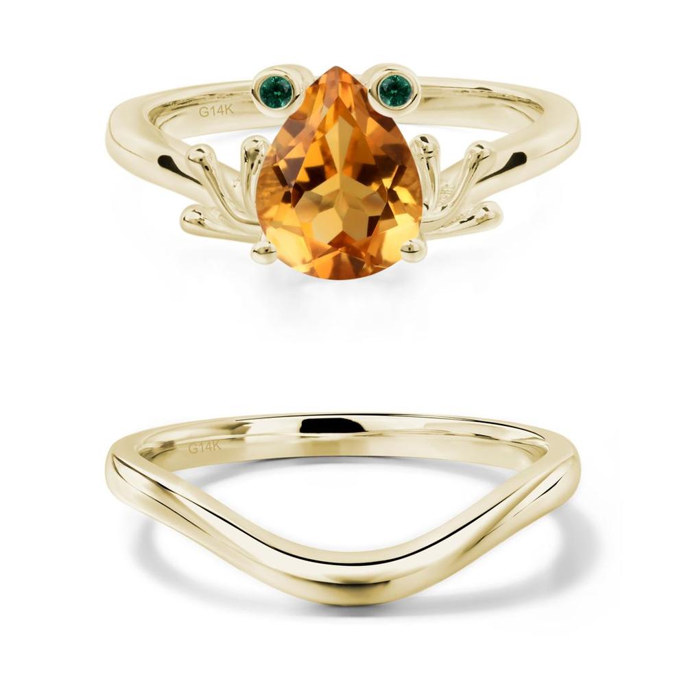 Citrine Frog Promise Ring - LUO Jewelry #metal_xxxxx