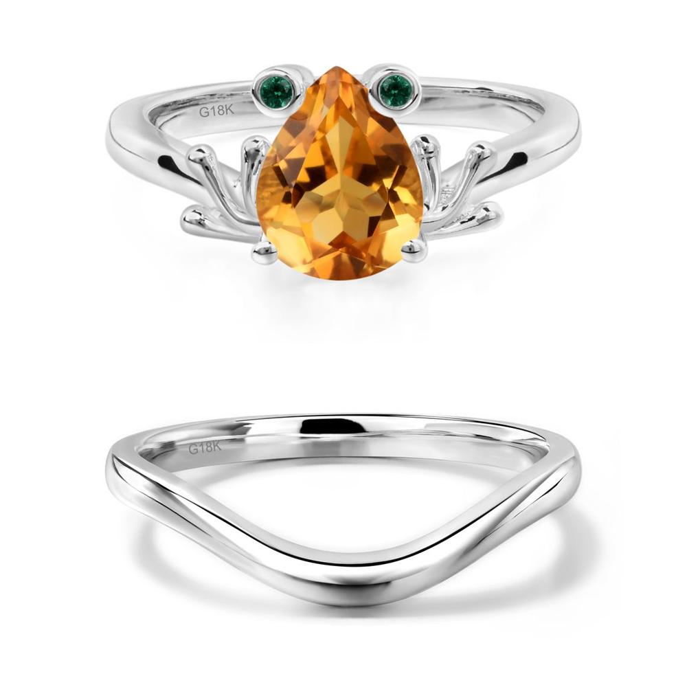 Citrine Frog Promise Ring - LUO Jewelry #metal_xxxxx