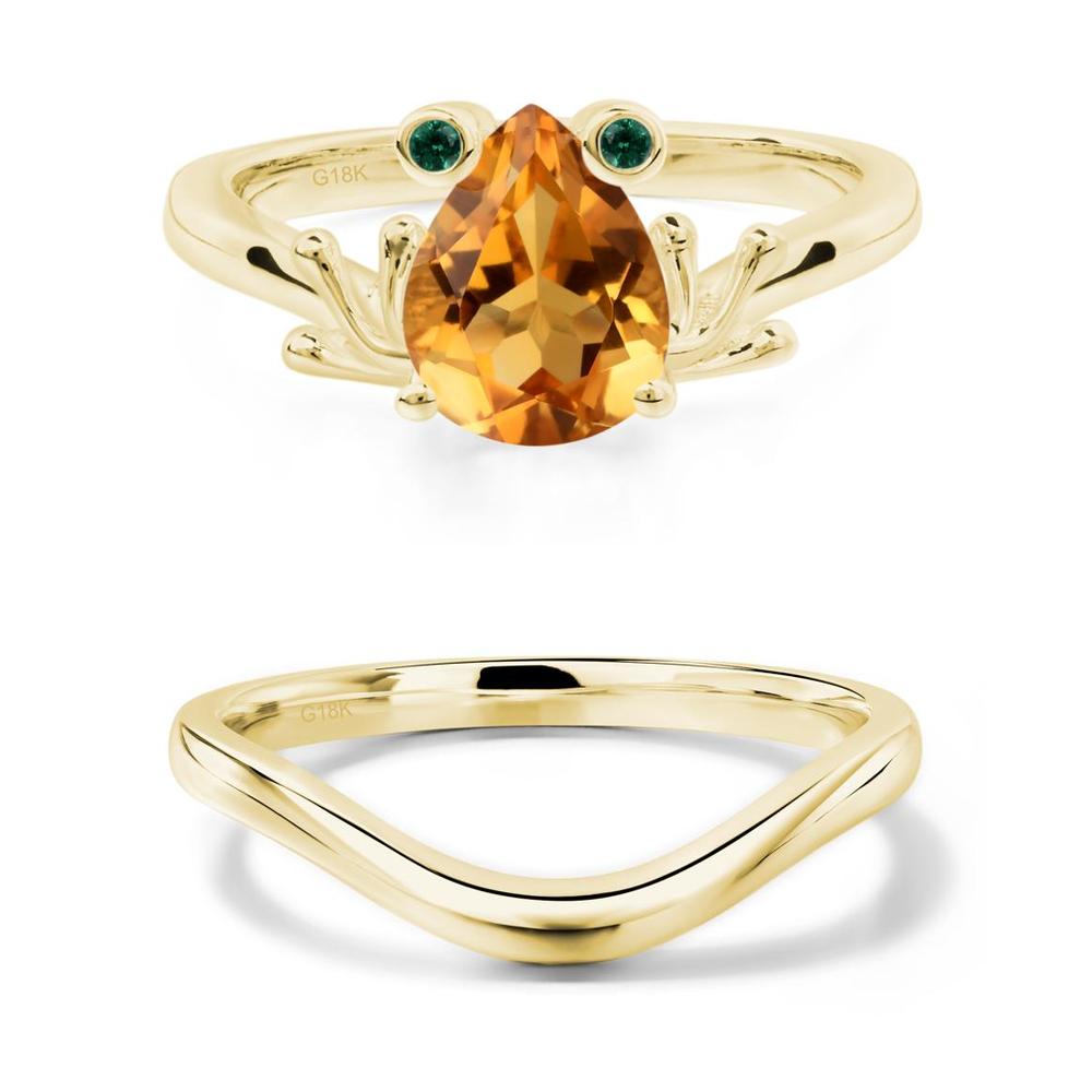 Citrine Frog Promise Ring - LUO Jewelry #metal_xxxxx