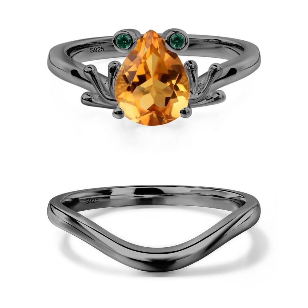Citrine Frog Promise Ring - LUO Jewelry #metal_xxxxx