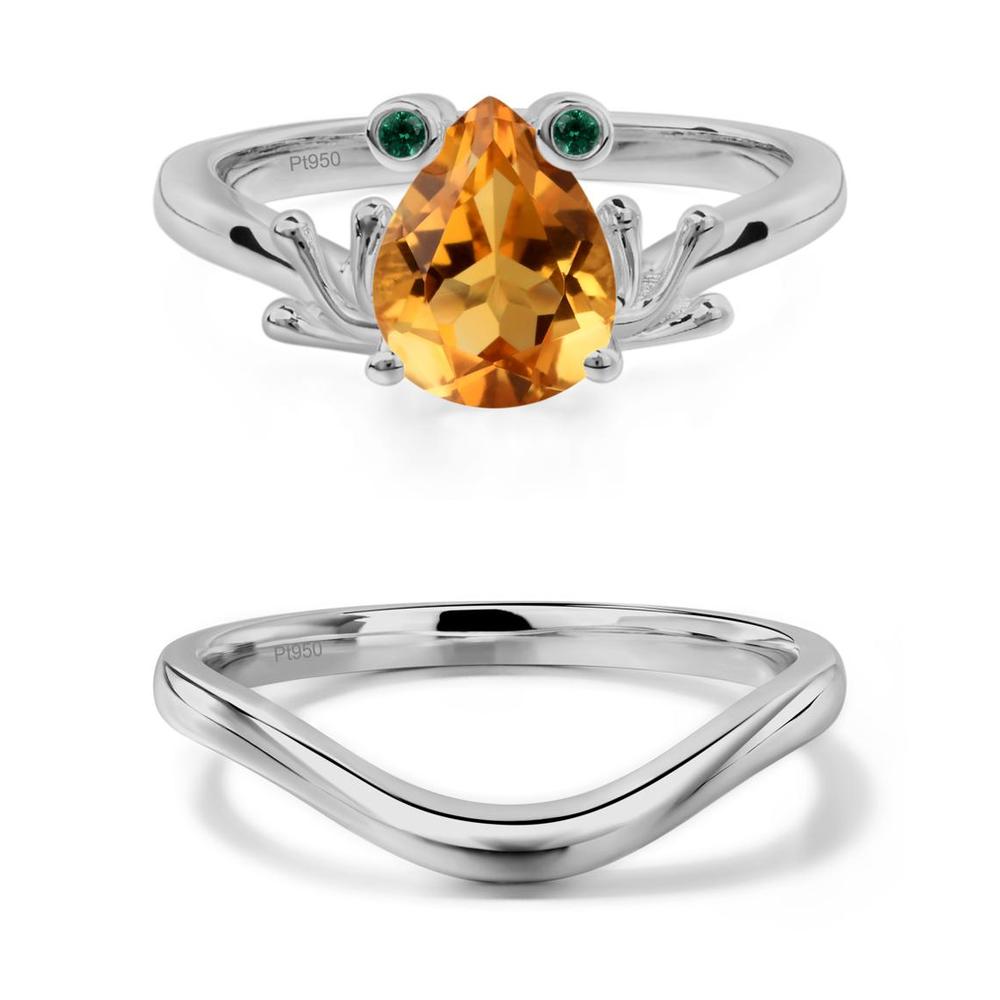 Citrine Frog Promise Ring - LUO Jewelry #metal_xxxxx