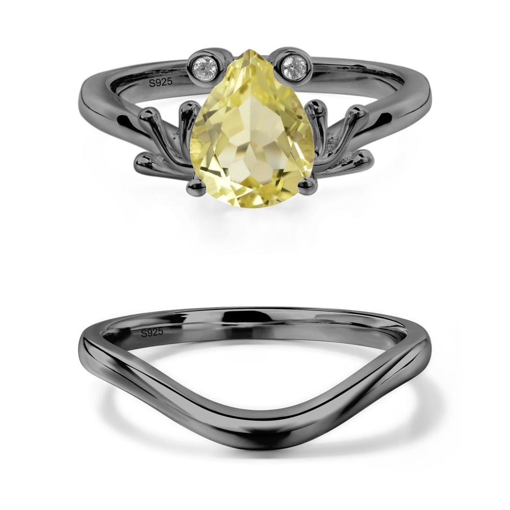 Lemon Quartz Frog Promise Ring - LUO Jewelry #metal_xxxxx