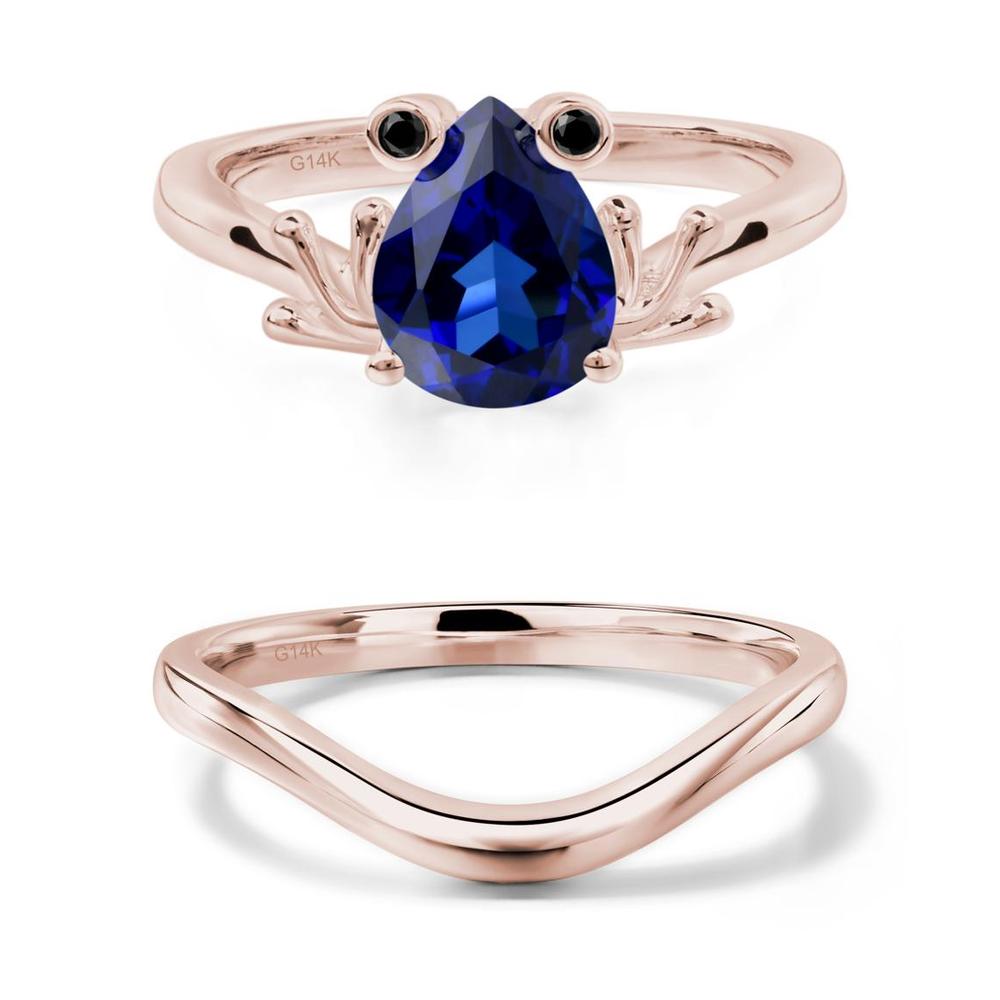 Sapphire Frog Engagement Ring - LUO Jewelry #metal_xxxxx
