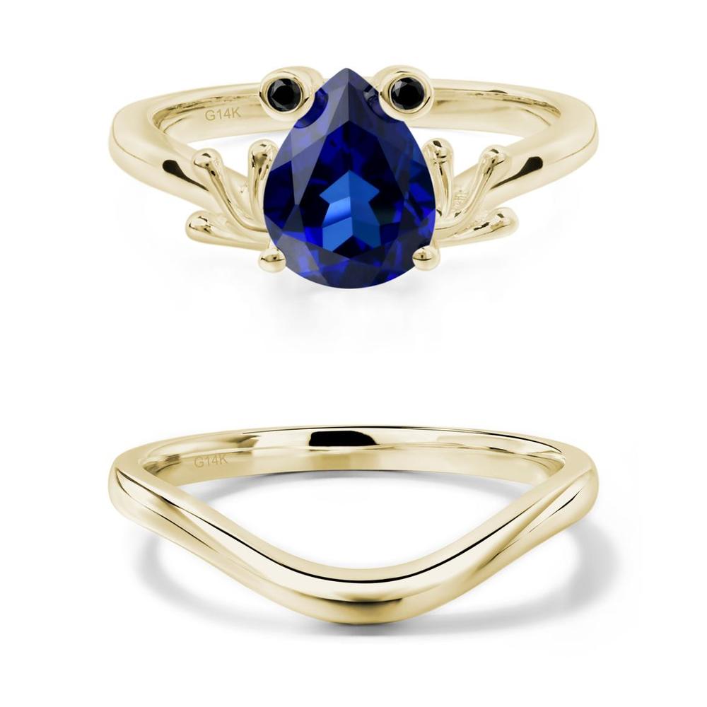 Sapphire Frog Engagement Ring - LUO Jewelry #metal_xxxxx