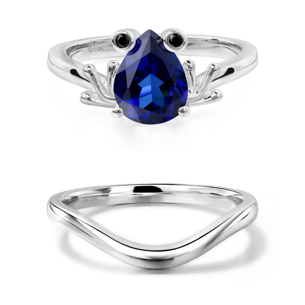 Sapphire Frog Engagement Ring - LUO Jewelry #metal_xxxxx
