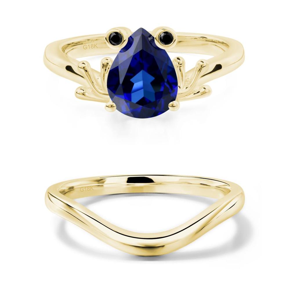Sapphire Frog Engagement Ring - LUO Jewelry #metal_xxxxx