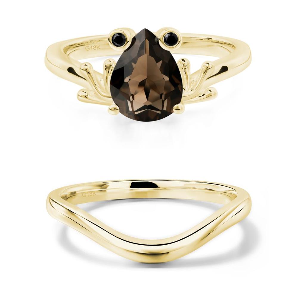 Smoky Quartz Frog Ring - LUO Jewelry #metal_xxxxx