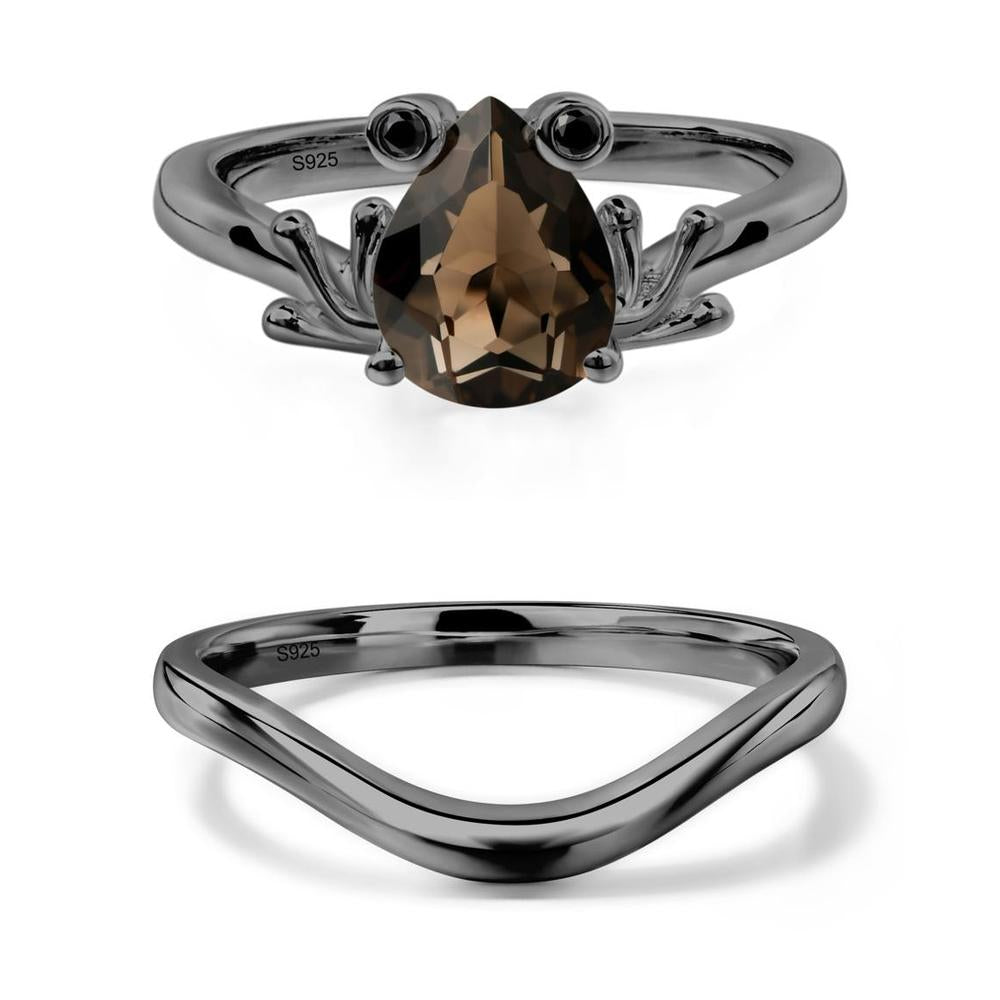 Smoky Quartz Frog Ring - LUO Jewelry #metal_xxxxx