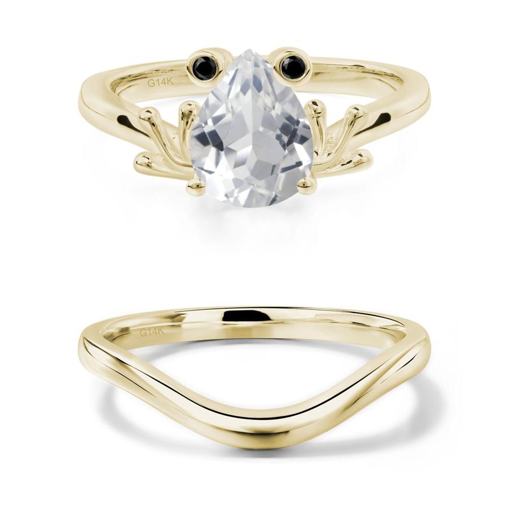 White Topaz Frog Promise Ring - LUO Jewelry #metal_xxxxx