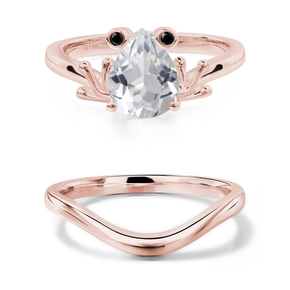White Topaz Frog Promise Ring - LUO Jewelry #metal_xxxxx