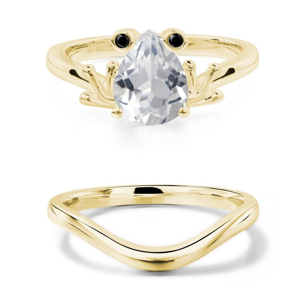 White Topaz Frog Promise Ring - LUO Jewelry #metal_xxxxx