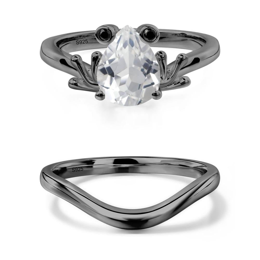 White Topaz Frog Promise Ring - LUO Jewelry #metal_xxxxx