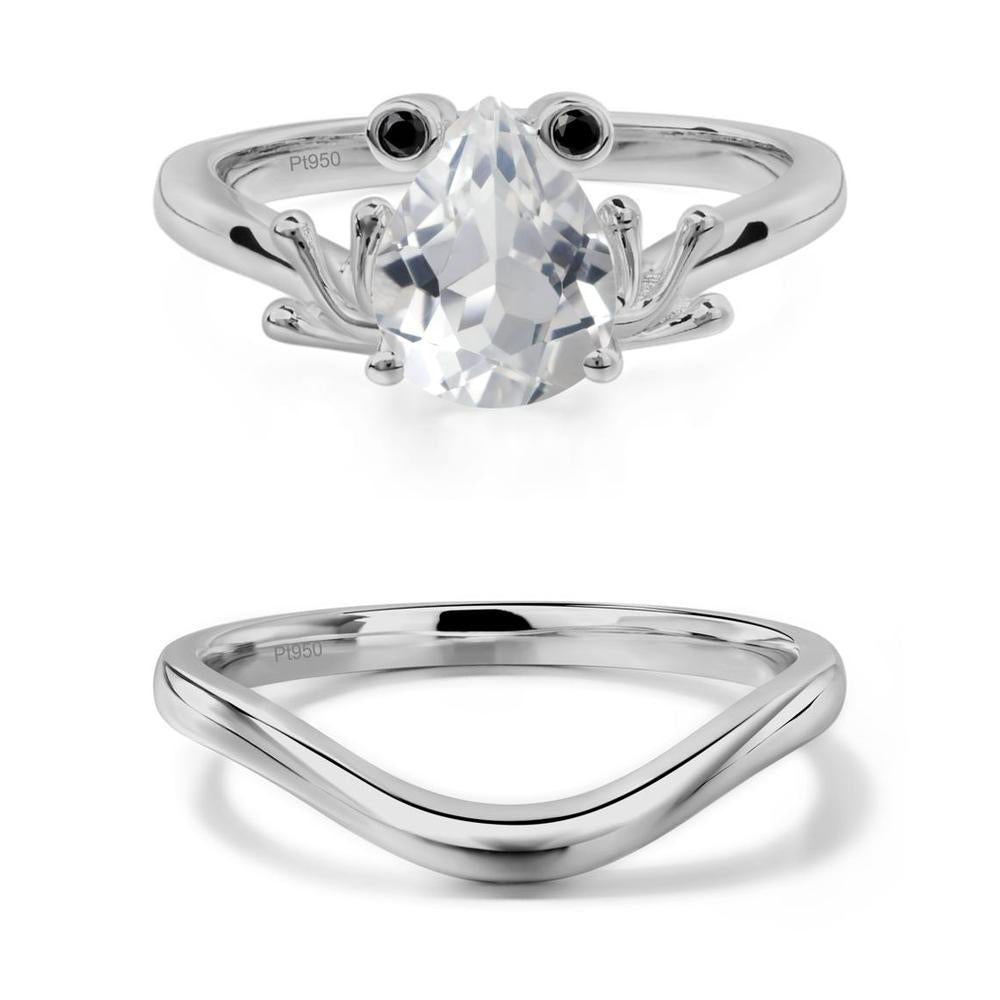 White Topaz Frog Promise Ring - LUO Jewelry #metal_xxxxx