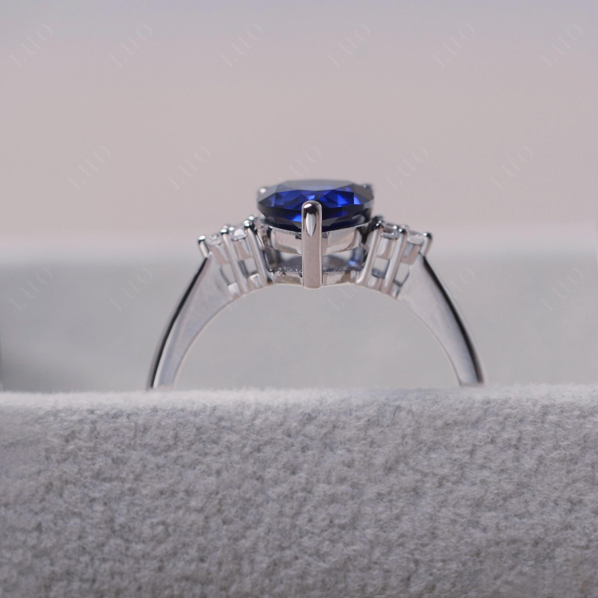 Pear Shaped Sapphire Promise Ring - LUO Jewelry
