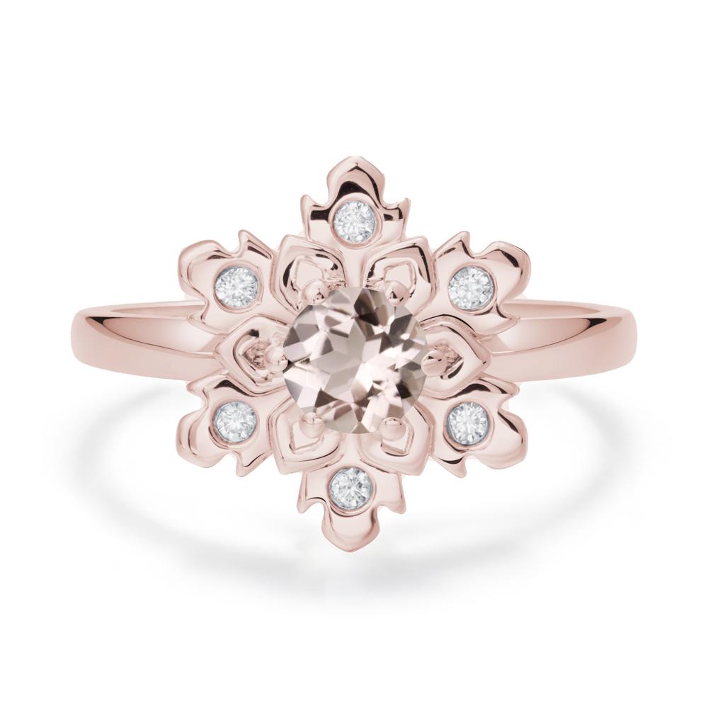 Morganite Snowflake Ring - LUO Jewelry #metal_14k rose gold