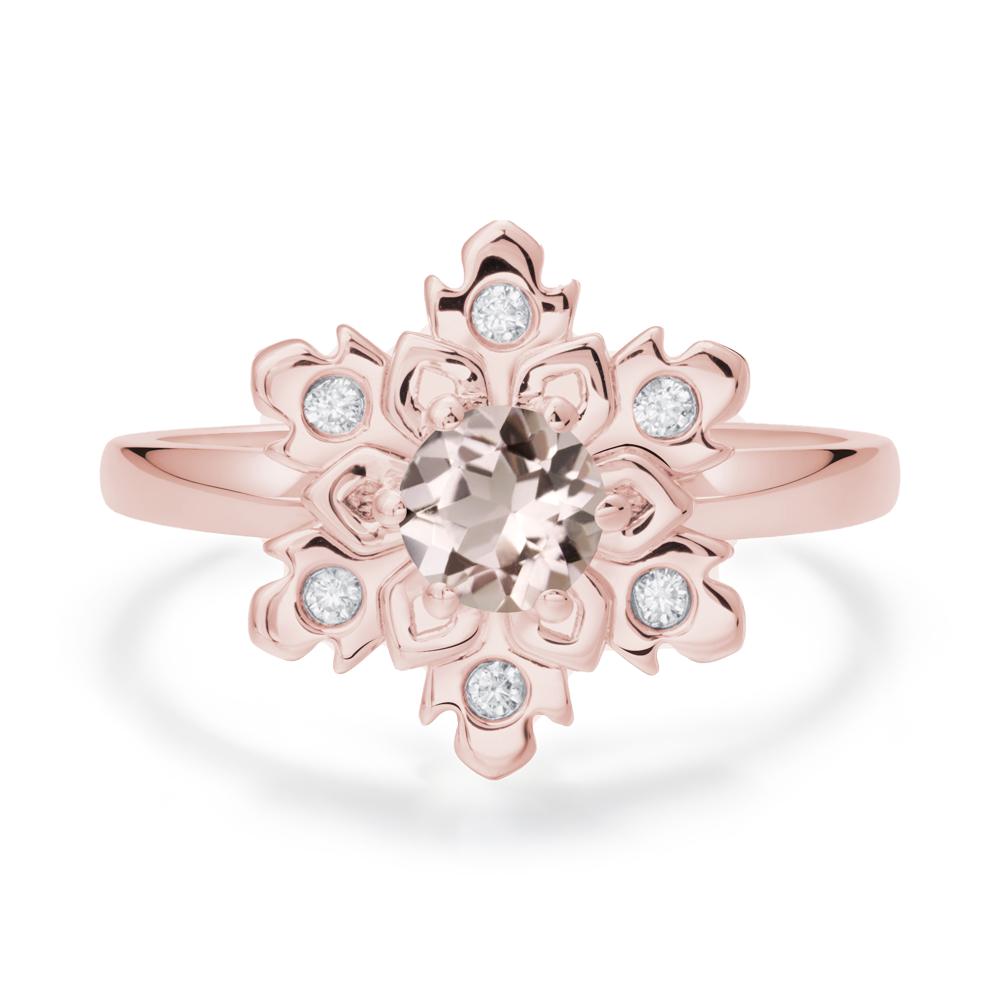 Morganite Snowflake Ring - LUO Jewelry #metal_18k rose gold