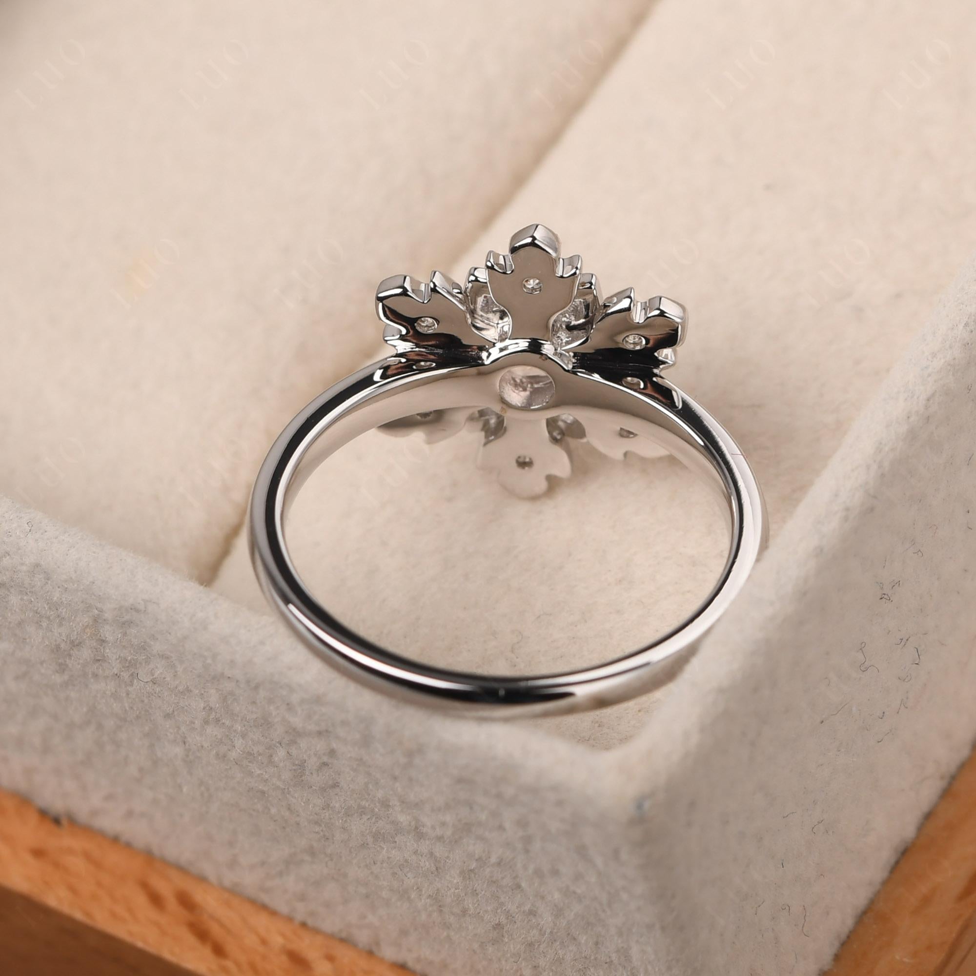 Morganite Snowflake Ring - LUO Jewelry