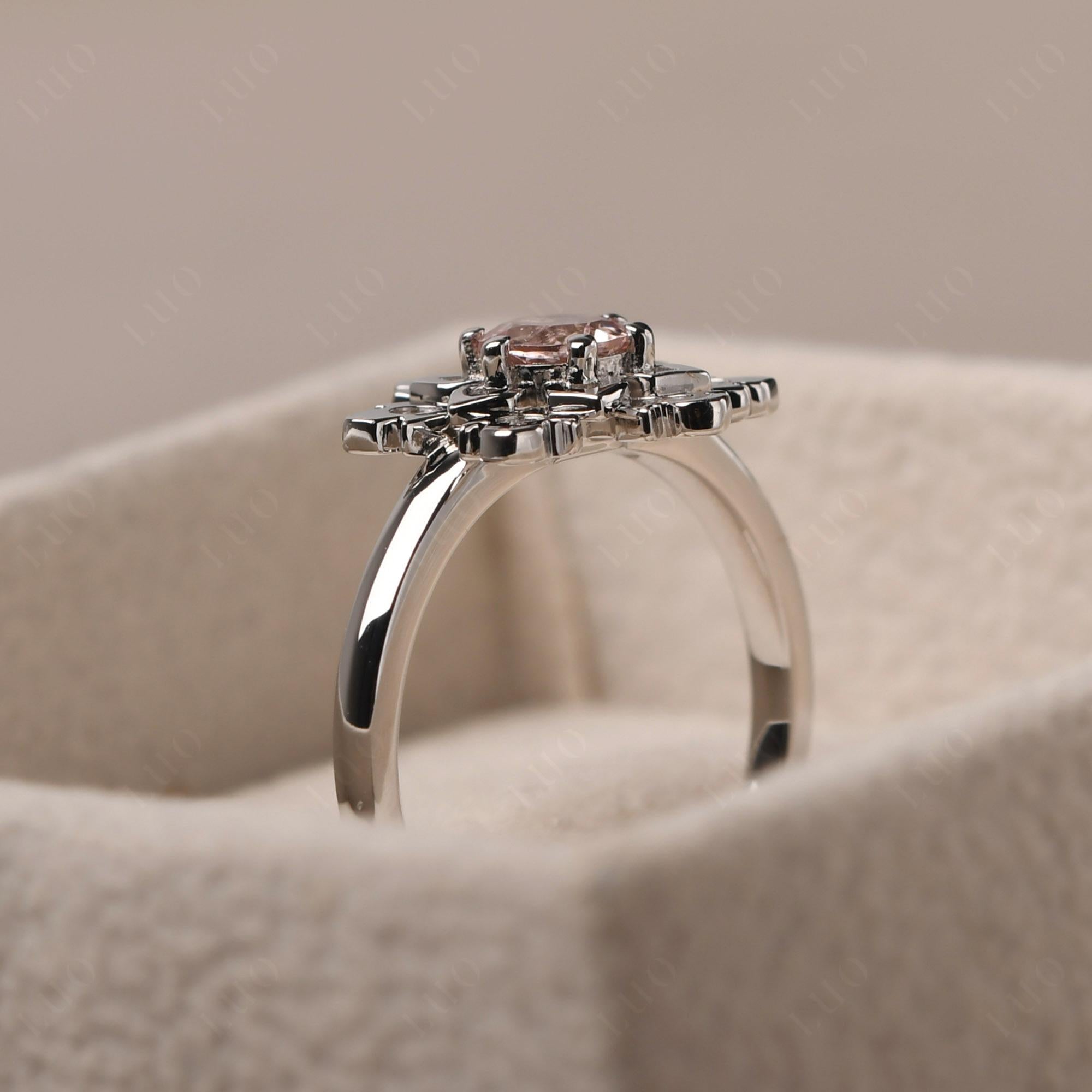 Morganite Snowflake Ring - LUO Jewelry