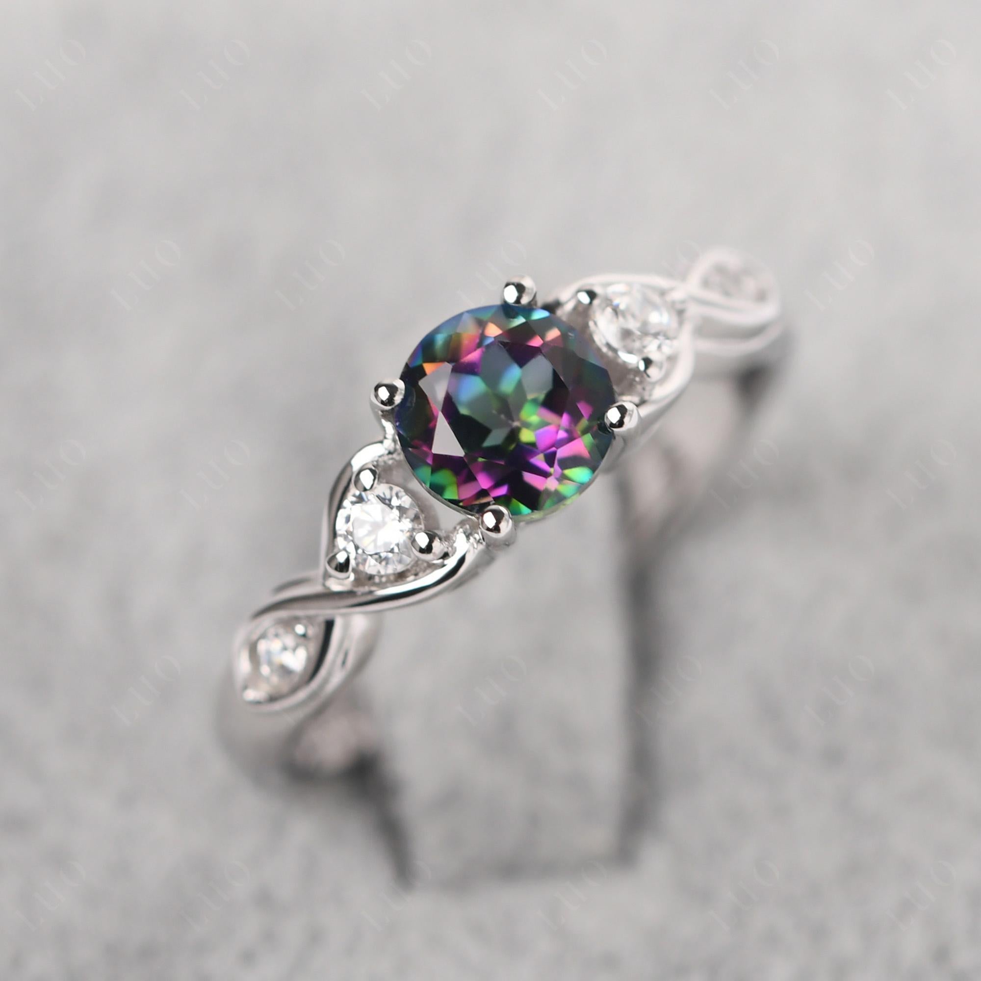 Mystic Topaz Twisted Ring - LUO Jewelry