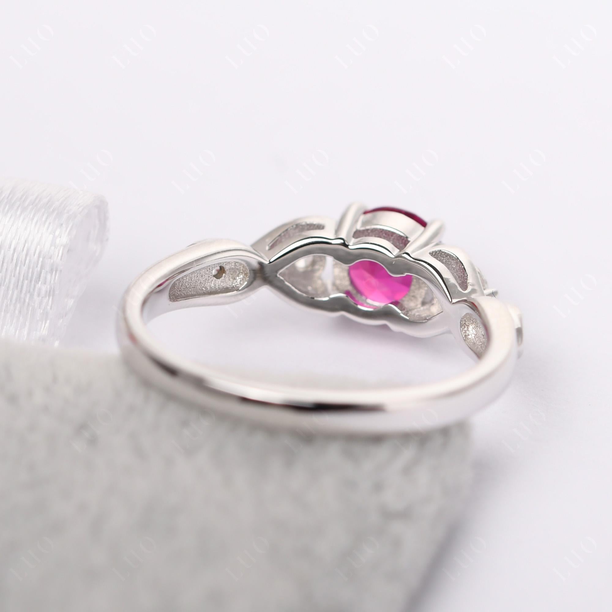 Ruby Twisted Ring - LUO Jewelry