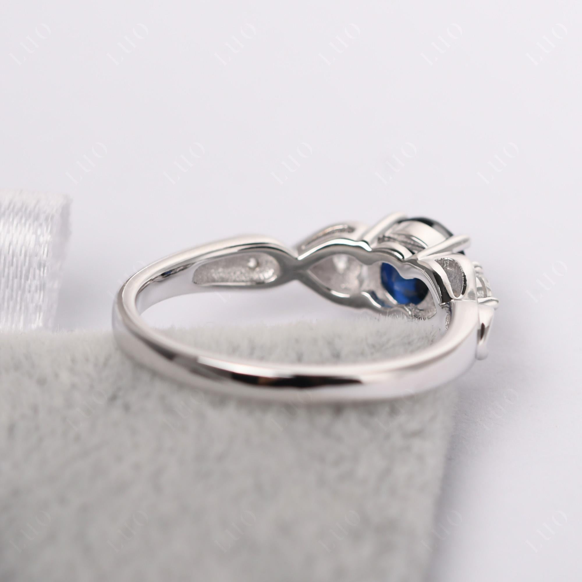 Sapphire Twisted Ring - LUO Jewelry