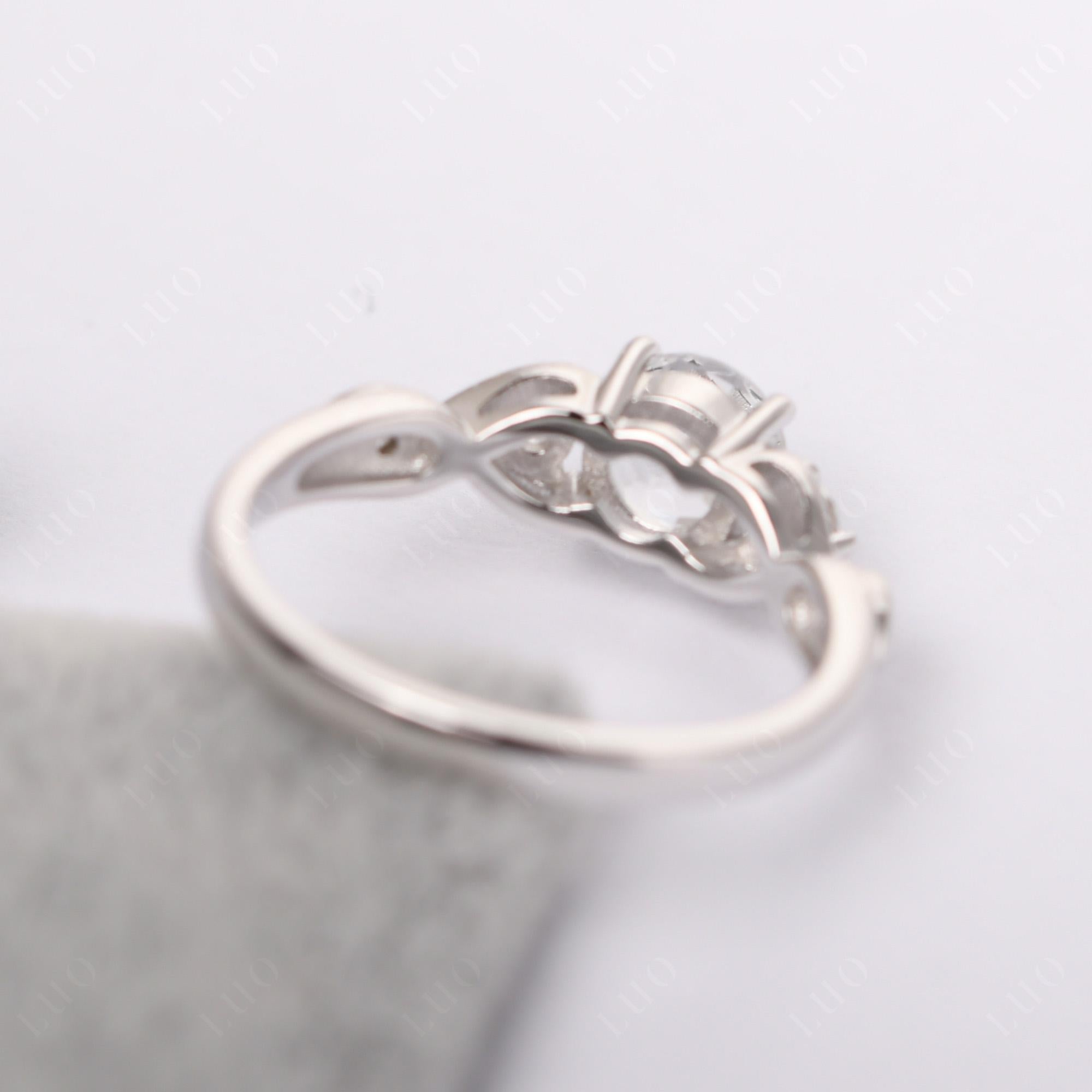 White Topaz Twisted Ring - LUO Jewelry