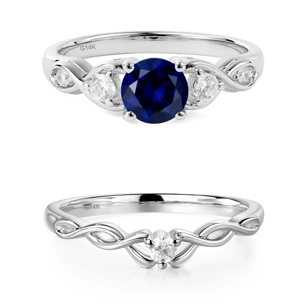 Sapphire Twisted Ring - LUO Jewelry #metal_xxxxx