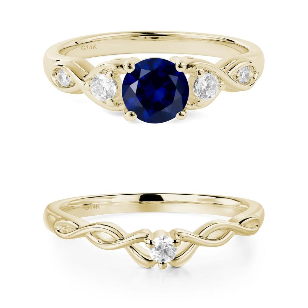 Sapphire Twisted Ring - LUO Jewelry #metal_xxxxx