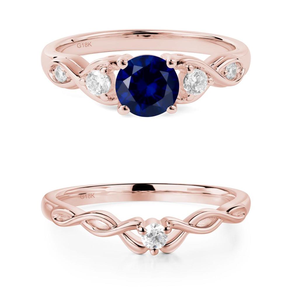 Sapphire Twisted Ring - LUO Jewelry #metal_xxxxx