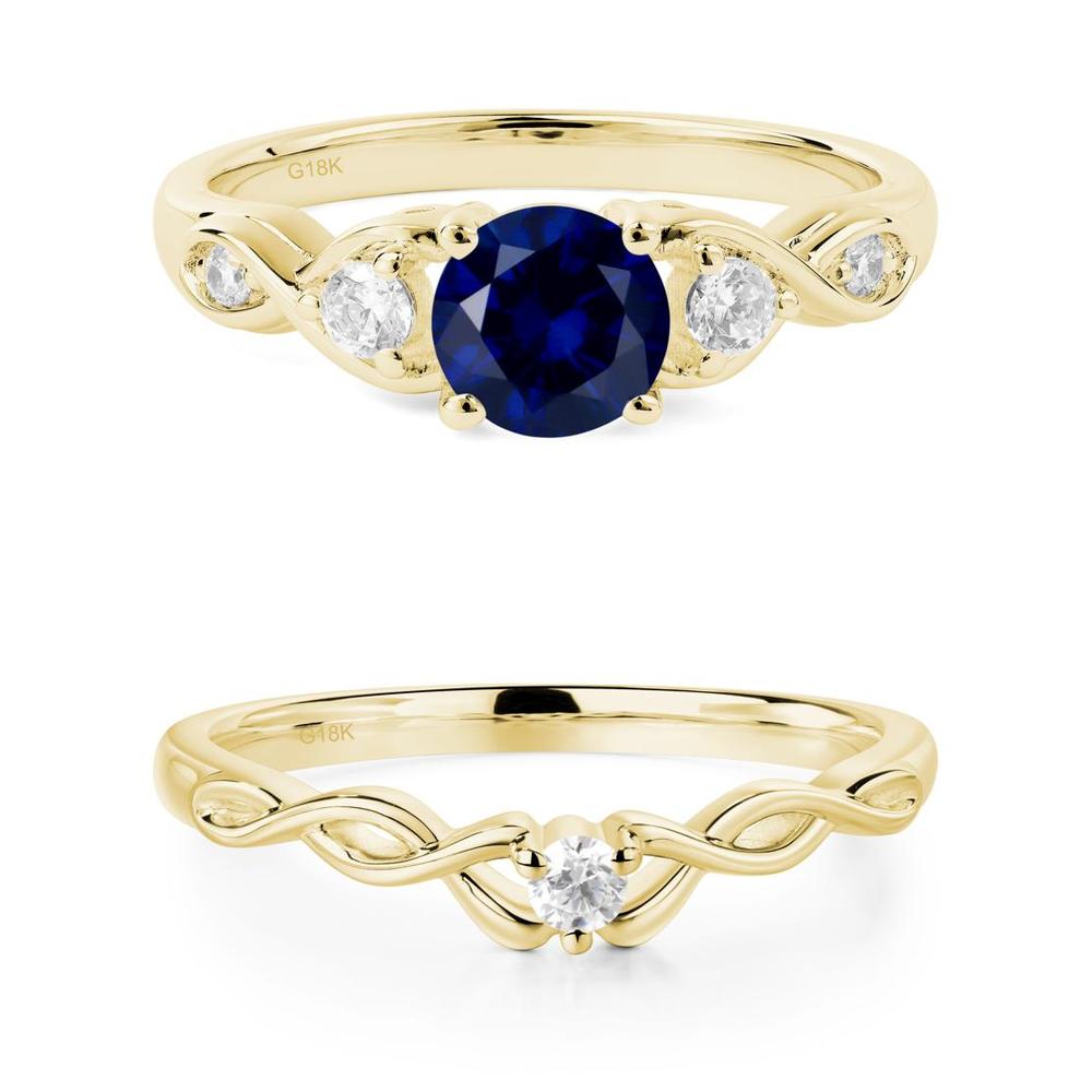 Sapphire Twisted Ring - LUO Jewelry #metal_xxxxx