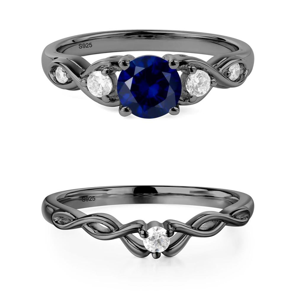 Sapphire Twisted Ring - LUO Jewelry #metal_xxxxx
