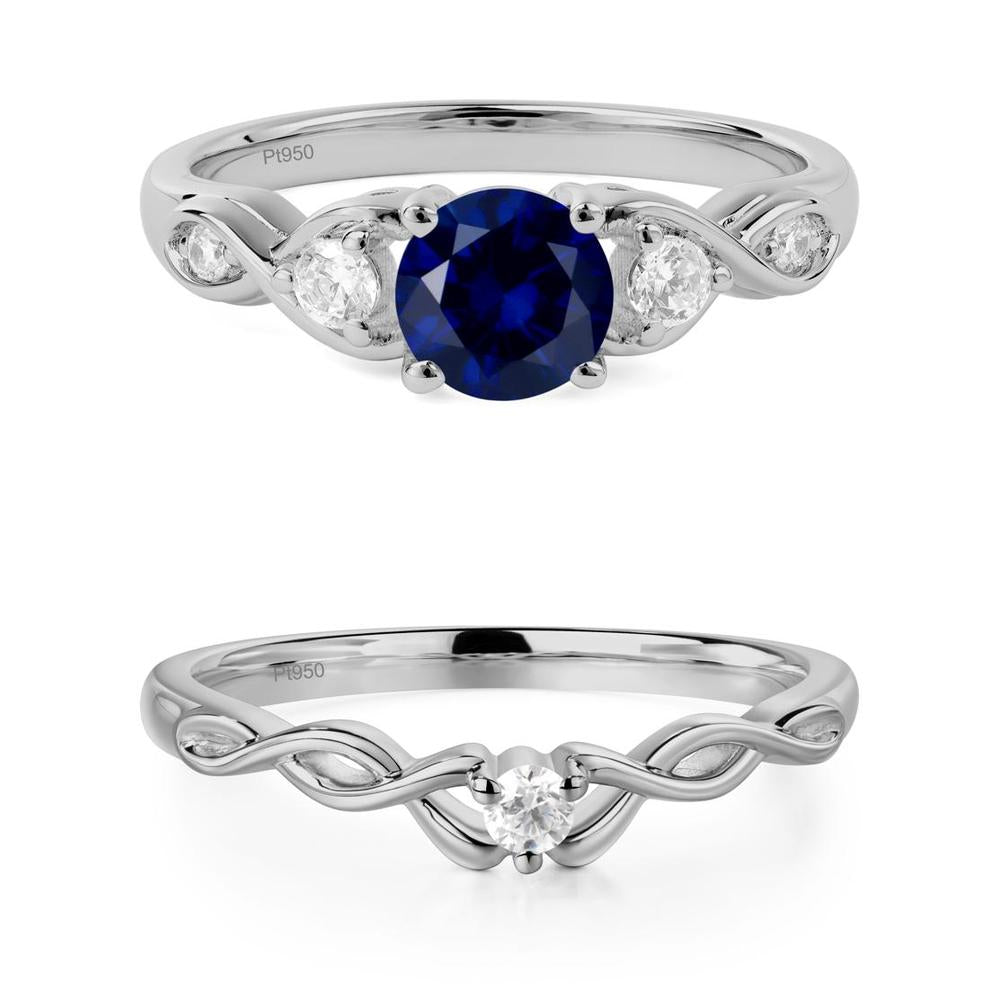Sapphire Twisted Ring - LUO Jewelry #metal_xxxxx