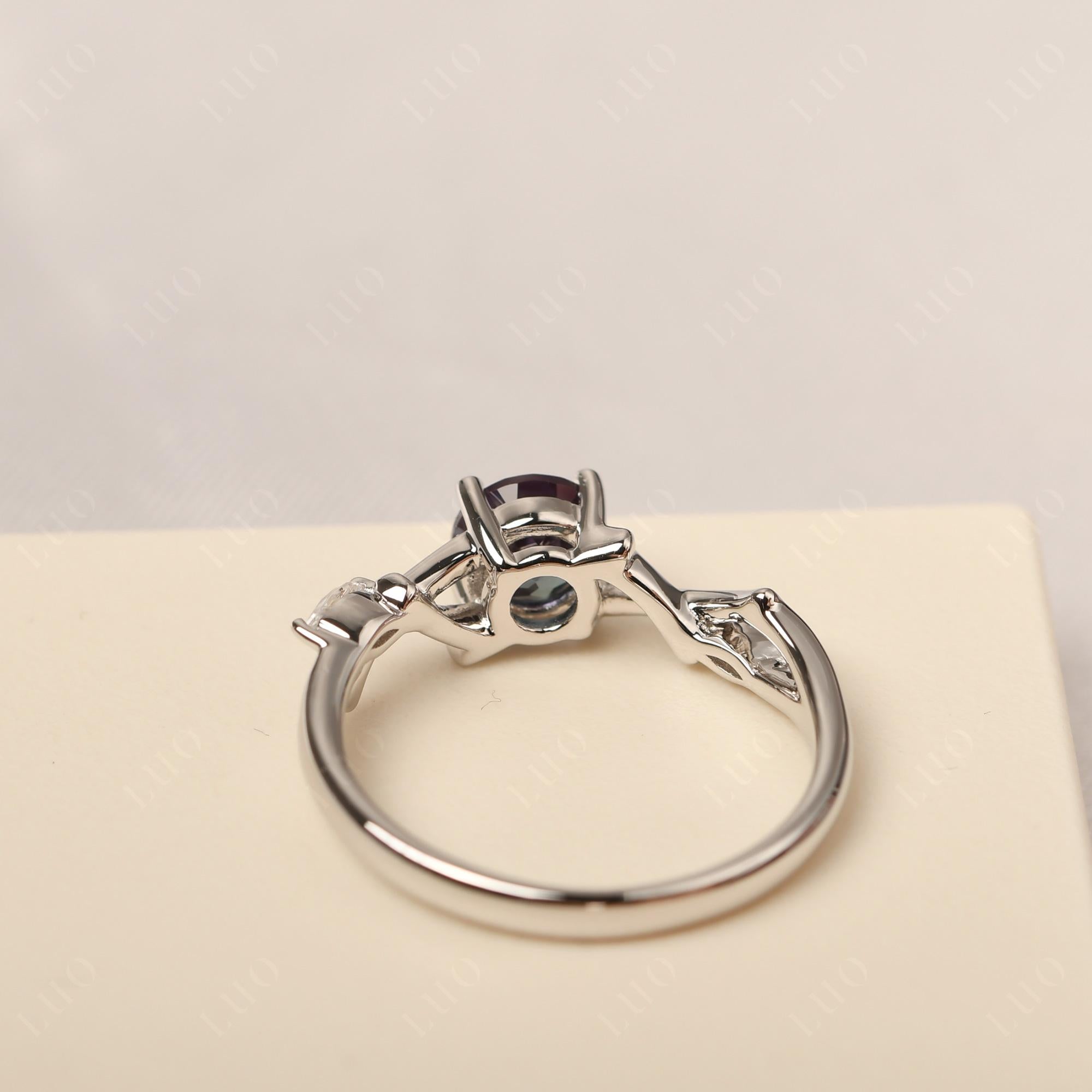 Alexandrite Twig Engagement Ring - LUO Jewelry