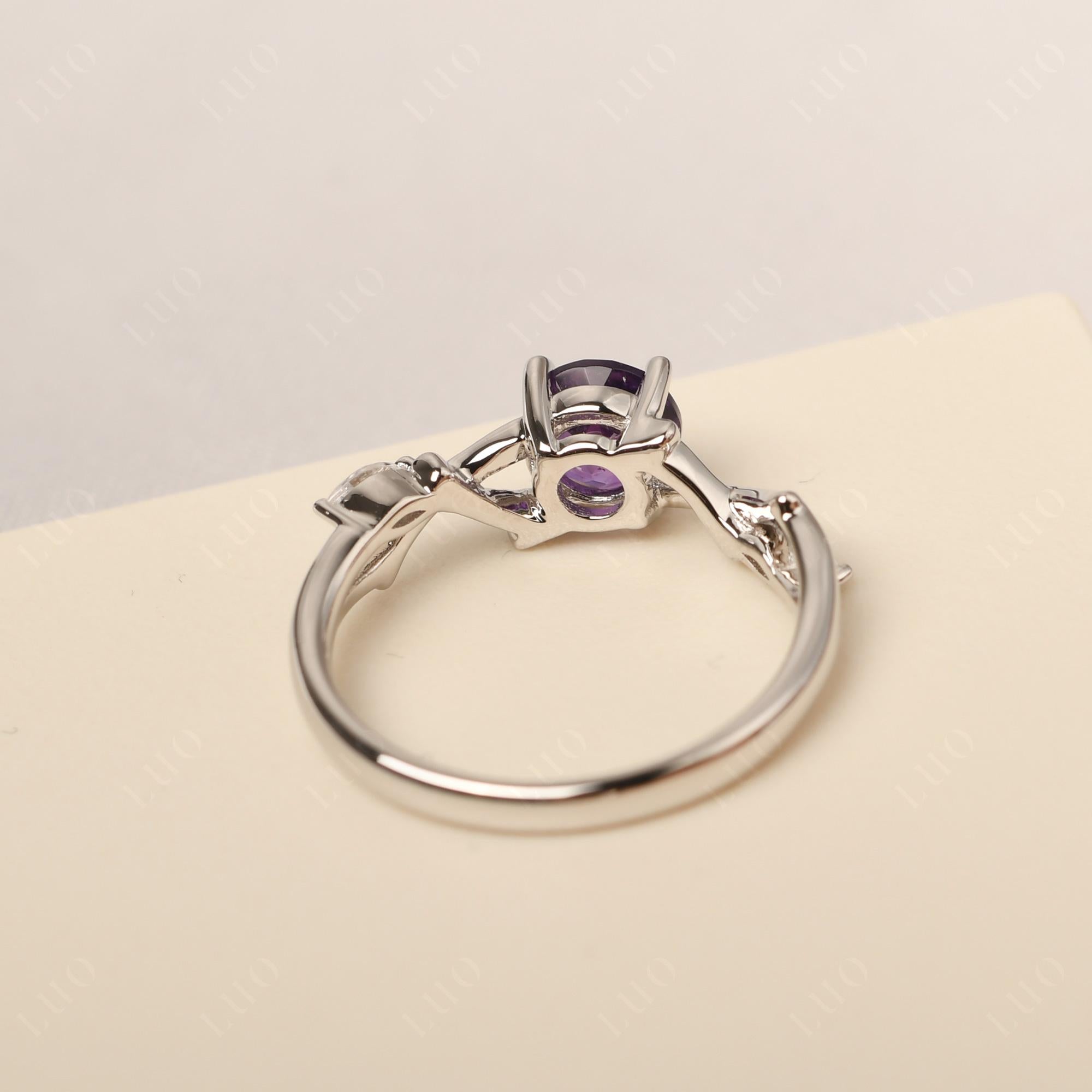 Amethyst Twig Promise Ring - LUO Jewelry