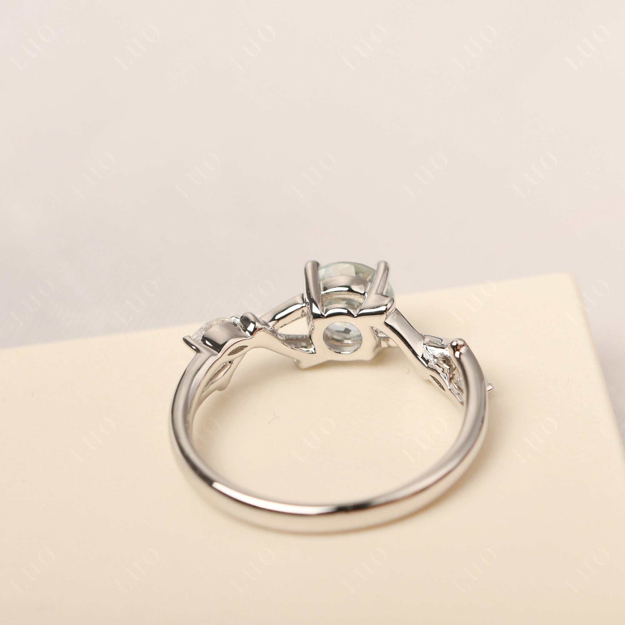 Aquamarine Twig Engagement Ring - LUO Jewelry