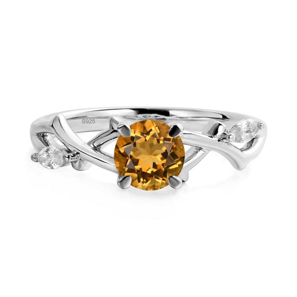 Citrine Twig Promise Ring - LUO Jewelry #metal_sterling silver