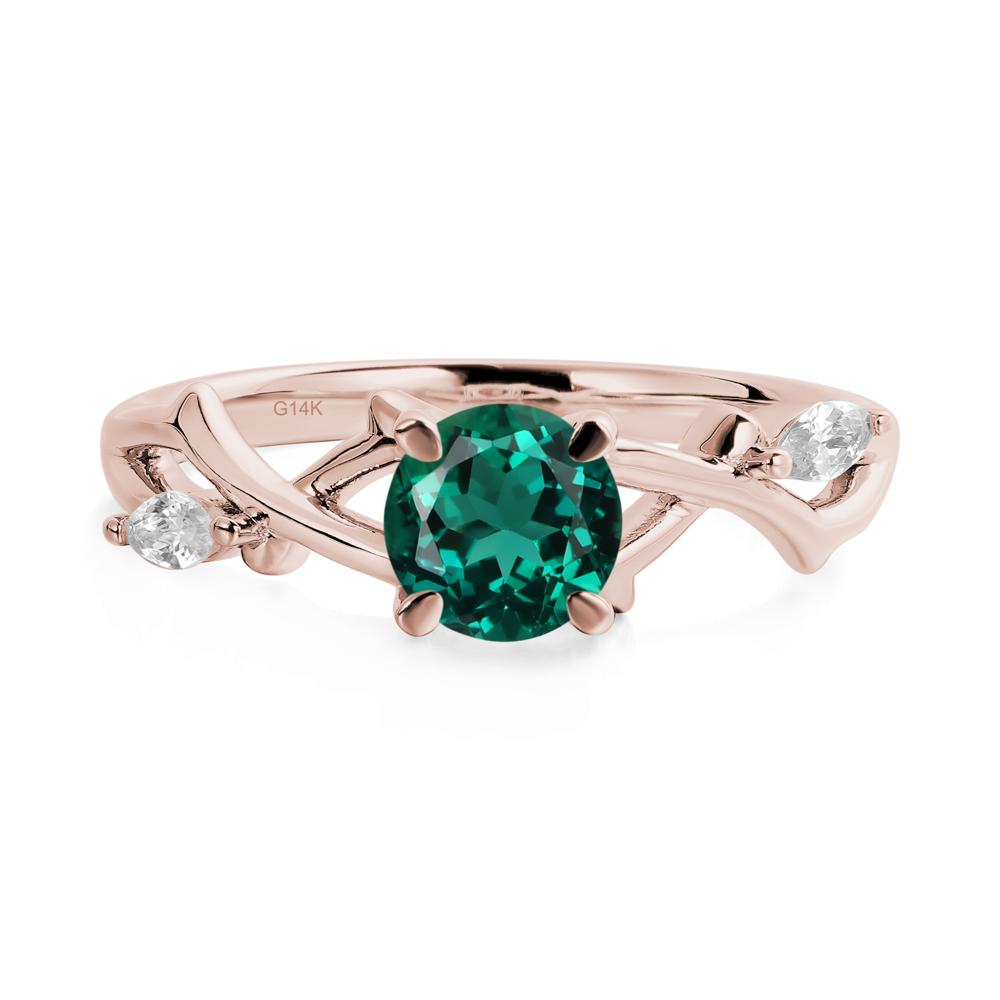 Emerald Twig Promise Ring - LUO Jewelry #metal_14k rose gold