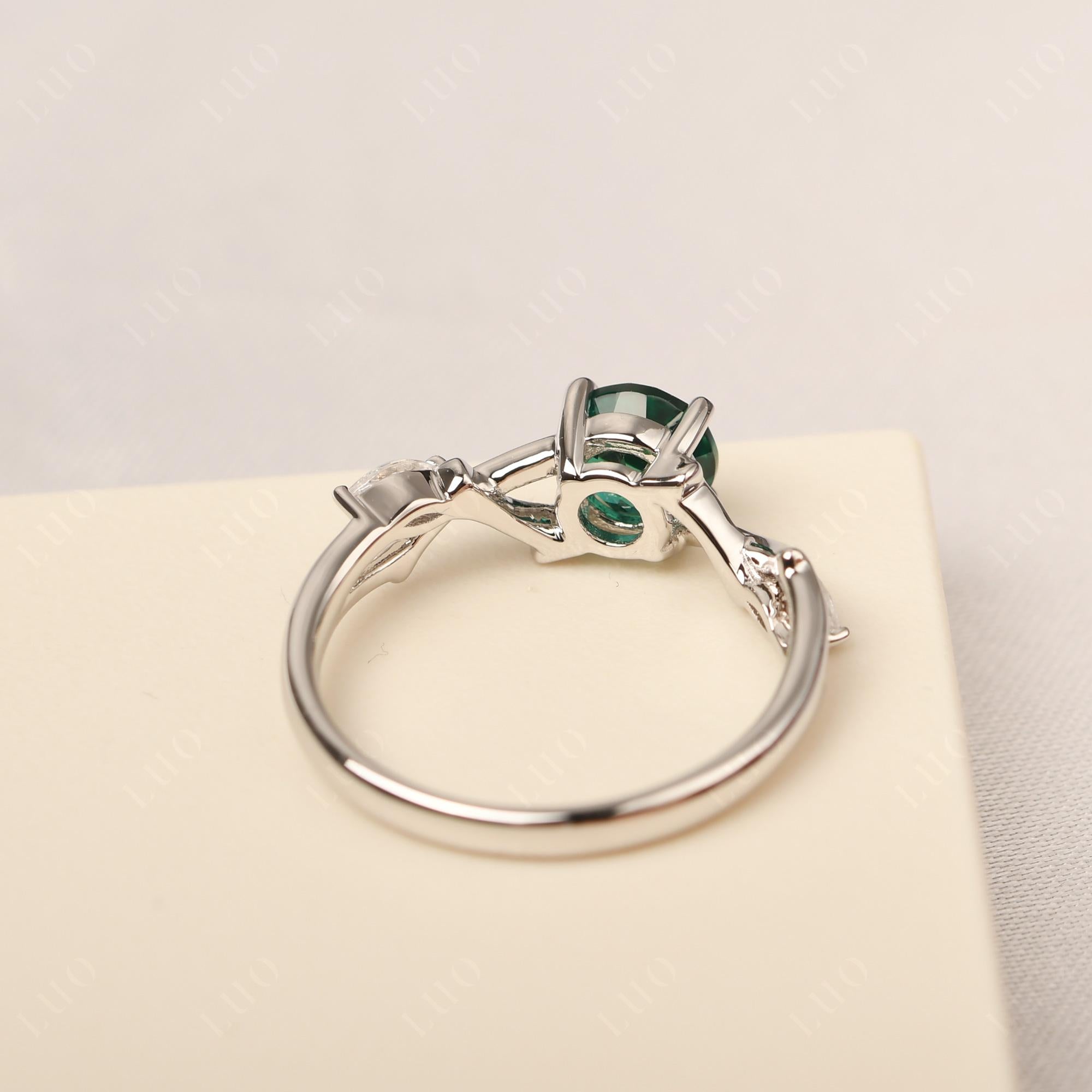 Emerald Twig Promise Ring - LUO Jewelry