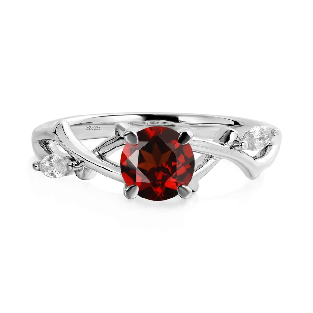 Garnet Twig Engagement Ring - LUO Jewelry #metal_sterling silver
