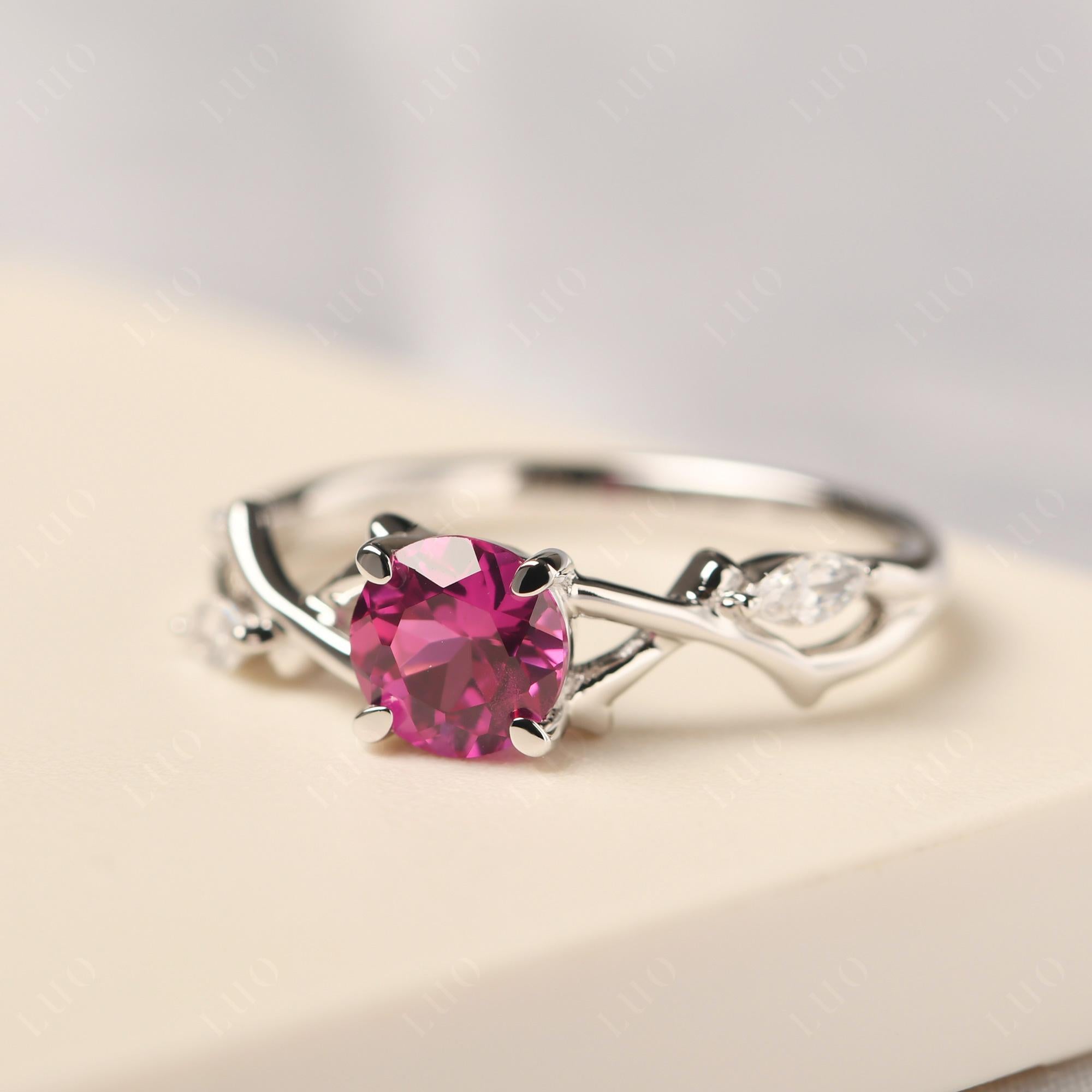 Ruby Twig Promise Ring - LUO Jewelry