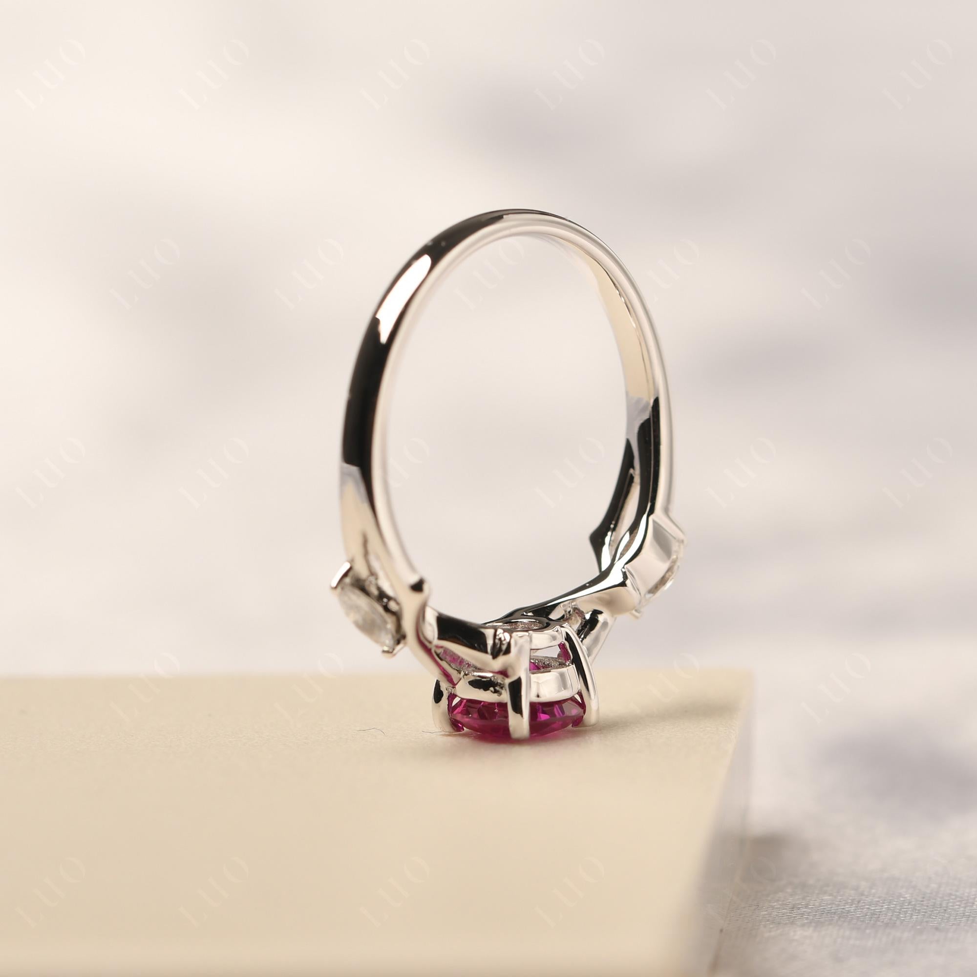 Ruby Twig Promise Ring - LUO Jewelry