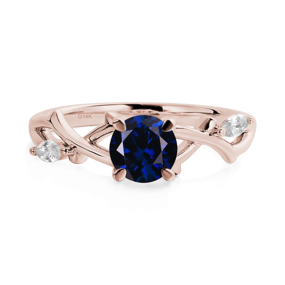 Sapphire Twig Engagement Ring - LUO Jewelry #metal_14k rose gold