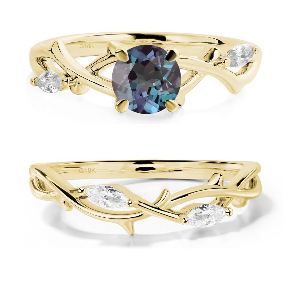 Alexandrite Twig Engagement Ring - LUO Jewelry #metal_xxxxx