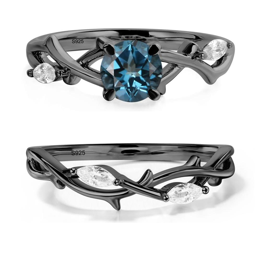 London Blue Topaz Twig Promise Ring - LUO Jewelry #metal_xxxxx