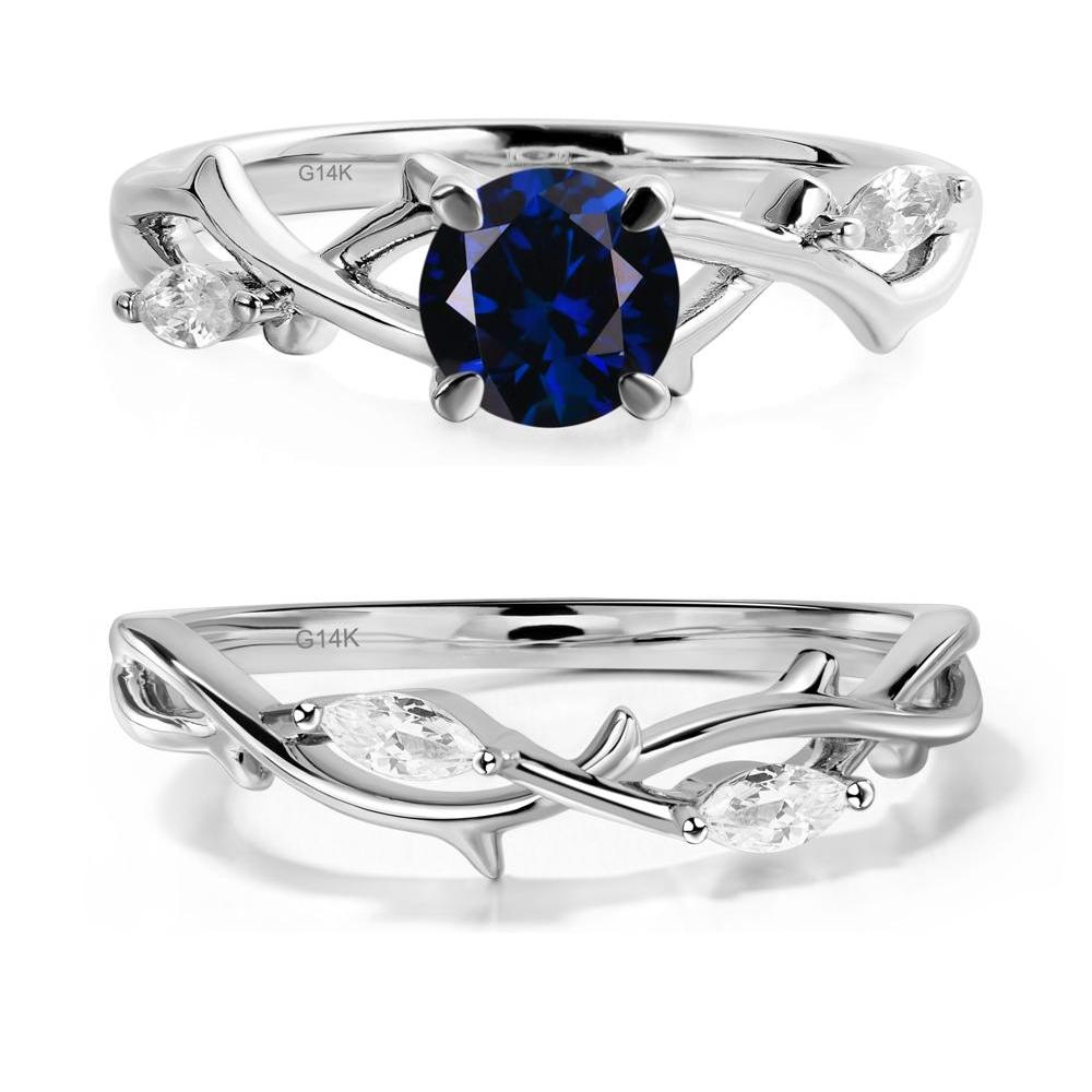Sapphire Twig Engagement Ring - LUO Jewelry #metal_xxxxx