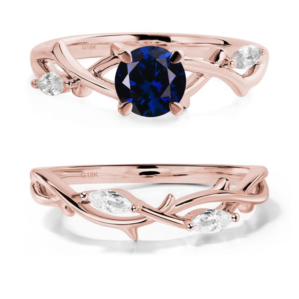 Sapphire Twig Engagement Ring - LUO Jewelry #metal_xxxxx